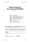 Charte d`usage du site collaboratif PDS2003