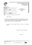 Madame, Monsieur, J`ai l`honneur de vous faire parvenir en
