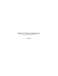 Logique et Th&eacute;orie Axiomatiques