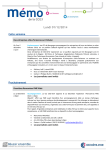 Mémo du 1er décembre 2014