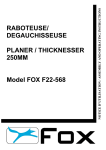 RABOTEUSE/ DEGAUCHISSEUSE PLANER / THICKNESSER
