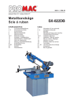 SX-822DB - Usinages