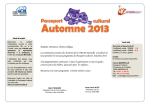 Passeport Culturel Automne 2013