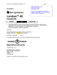 Extension d`homologation pour le LORSBAN (chlorpyrifos)