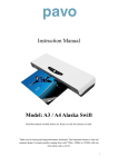 Instruction Manual Model: A3 / A4 Alaska Swift