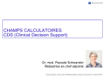 Champs calculatoires - CDS (Clinical Decision Support)
