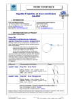 FICHE TECHNIQUE Aiguille d`injection et Anse combinées iSNARE