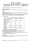 Mode d`emploi Silicones de duplication Exaktosil Exaktosil