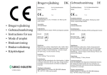 &bull; Brugervejledning &bull; Gebrauchsanleitung &bull; Instructions for