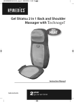 Gel Shiatsu 2 in 1 Back and Shoulder Massager with
