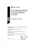 80423_Revision B 2_Ultrasonic Cleaning Unit