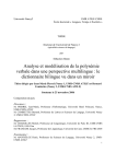Analyse et mod&eacute;lisation de la polys&eacute;mie verbale dans une