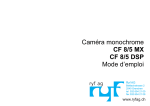 Caméra monochrome CF 8/5 MX CF 8/5 DSP Mode d`emploi