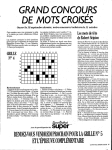 GRAND CONCOURS DE.. MOTS CROiSÉS