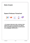 Mode d`emploi Espace Professeur Paraschool