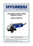 meuleuse d`angle 500w modele 91106.1 mode d`emploi