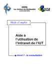 Aide &agrave; l`utilisation de l`Intranet de l`IUT