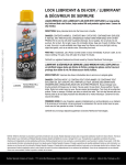 lock lubricant & de-icer / lubrifiant & d&eacute;givreur de serrure