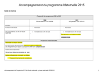 Accompagnement du Programme 2015 groupe maternelle