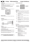 Montage- / Bedienungsanleitung Analoge Fernbedienung