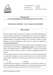 Questionnaire autre catégories professionnelles - Compaq-HPST