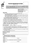 ORGANISATION D`UNE MANIFESTATION PUBLIQUE