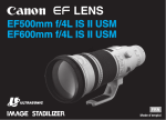 EF500mm f/4L IS II USM EF600mm f/4L IS II USM - KELVIN
