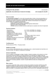 Feuille de donn&eacute;es techniques