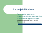 Dans quelle mesure la production d`&eacute;crits peut-elle &ecirc;tre