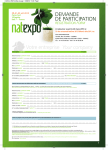 Dossier Inscription Natexpo 2013
