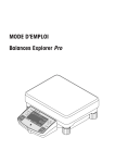 Mode d`emploi Balances Explorer Pro EP12001 - Techni