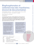Bisphosphonates et ost&eacute;on&eacute;crose des maxillaires