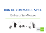 BON DE COMMANDE SPICE Embouts Sur-Mesure