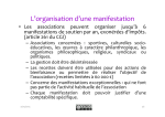 organisation de manifestations