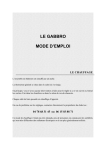 LE GABBRO MODE D`EMPLOI