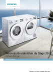 Nouveautés entretien du linge 2011