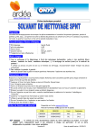 Mode d`emploi : Précautions d`emploi : Fiches de Données de Sécurité