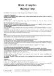 Mode d`emploi Master-Sep