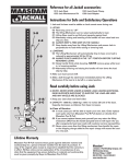 Instructions for Safe and Satisfactory Operations Read
