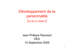 Développement de la personnalité DES 10 09 09