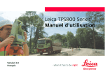 Leica TPS800 Series Manuel d`utilisation