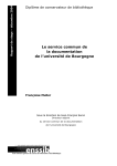 Rapport de stage SCDU Bourgogne