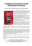 TOURNEZ UN FILM AVEC VOTRE T&Eacute;L&Eacute;PHONE PORTABLE