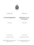 Règlement sur les cosmétiques (C.R.C., ch. 869)(règlement