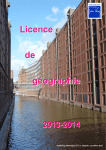 Livret pédagogique de la licence de géographie 2013-2014