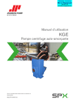 Manuel d´utilisation Pompe centrifuge auto