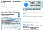 TAXE DE SEJOUR MODE D`EMPLOI