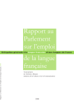Rapport au parlement sur l`emploi de la langue française (2008)