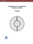 La littérature et le programme d`études sociales