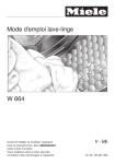 Mode d`emploi lave-linge W 664